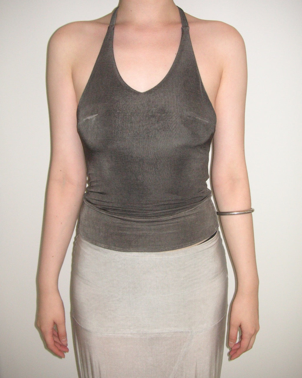 Block Halter T - Charcoal