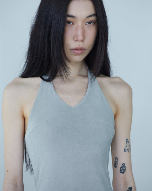 Block Halter T - Ice gray