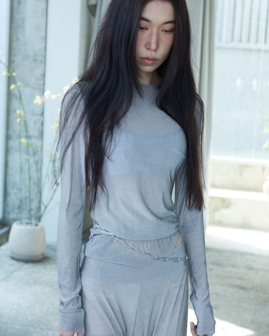 Modern Silk T - Ice gray