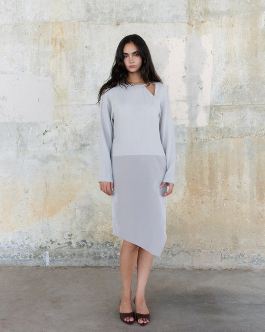 Pulley Dress - Gray Multi