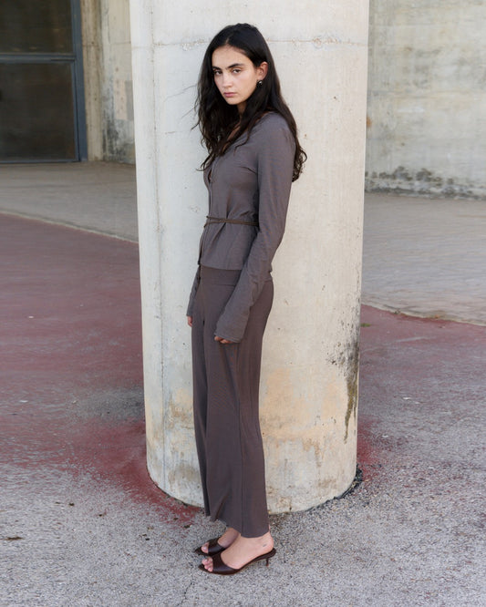 Hebe Pants - Charcoal Brown